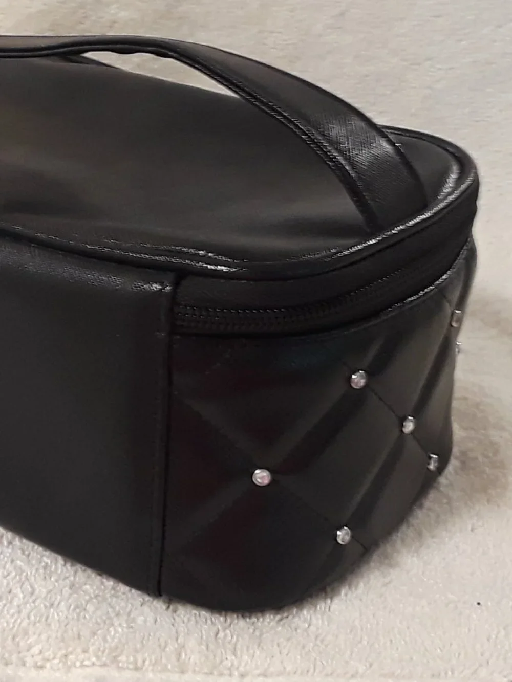 Train Case Makeup Bag - Claire's NWT Black Rhinestone Vanity Travel Case Sparkle